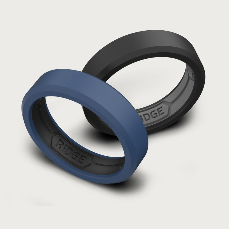 6mm Silicone Ring Set - Alpine Navy