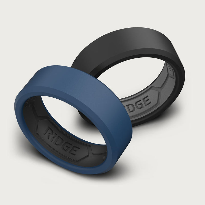 8mm Silicone Ring Set - Alpine Navy
