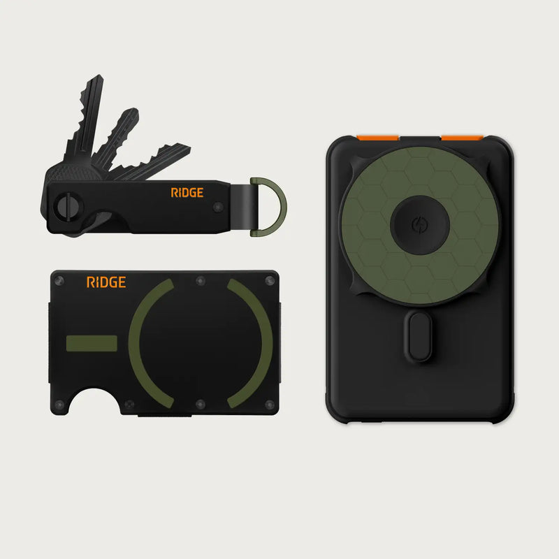 Ridge Wallet for MagSafe + Power Bank + KeyCase - Founder Spec