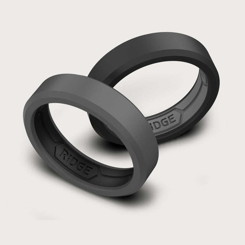 6mm Silicone Ring Set - Gunmetal