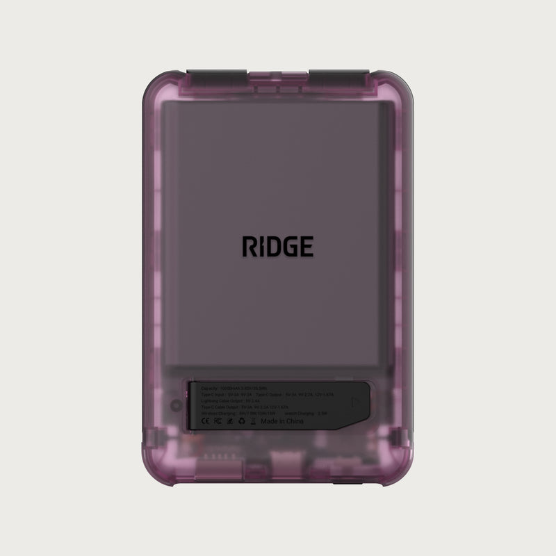 Ridge Power Bank - 10k mAh - Atomic Purple