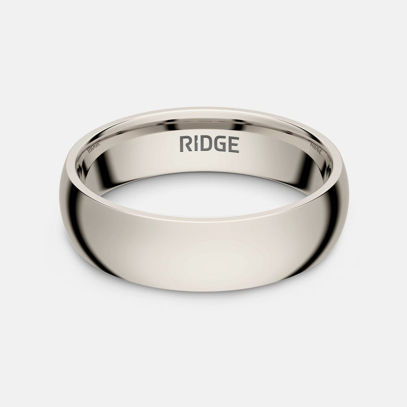 6mm Rounded Ring Set - Platinum - Tantalum