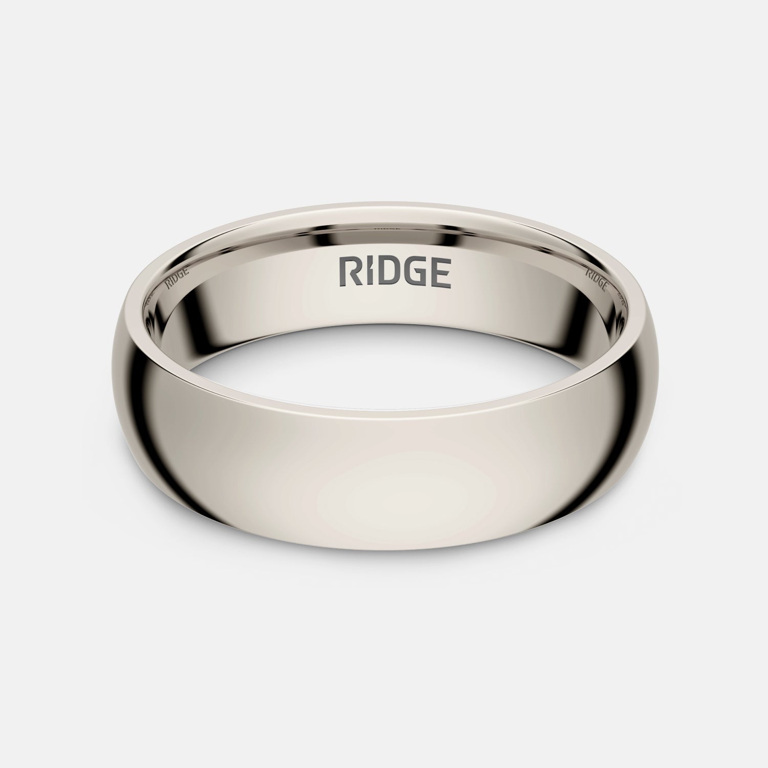 6mm Rounded Ring Set - Platinum - Tantalum