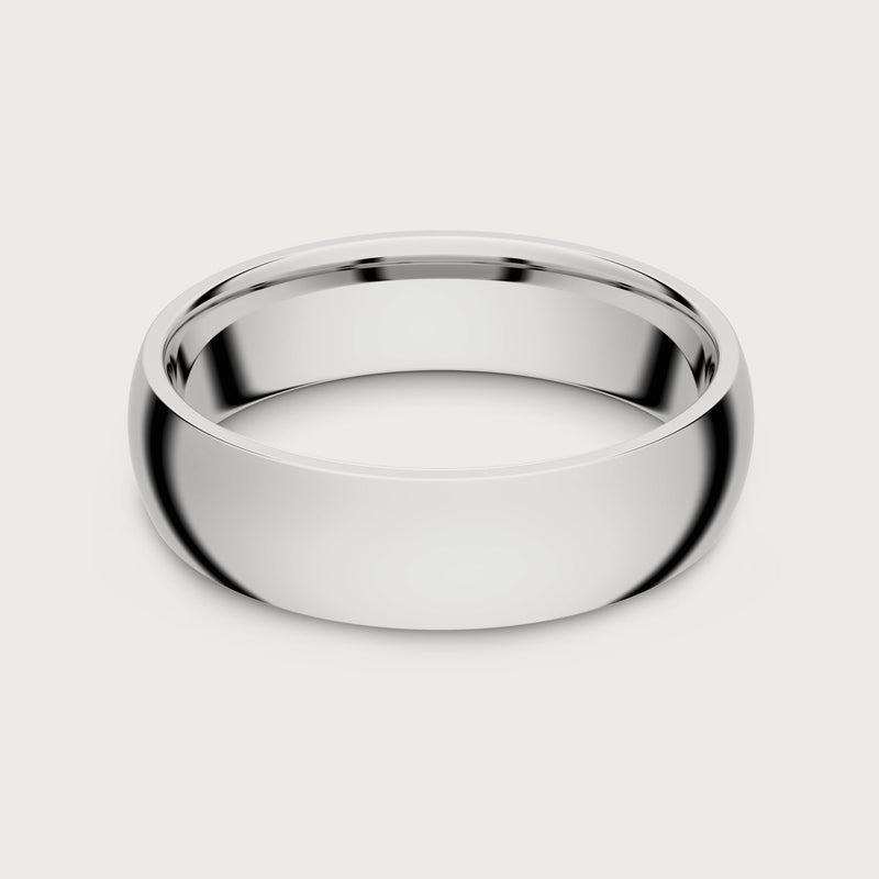 6mm Rounded Ring Set - Platinum - Tantalum