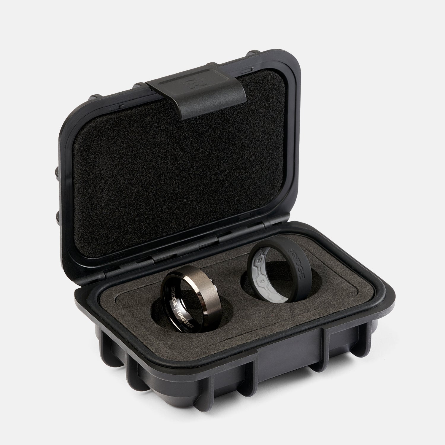 8mm Beveled Ring Set - Gunmetal