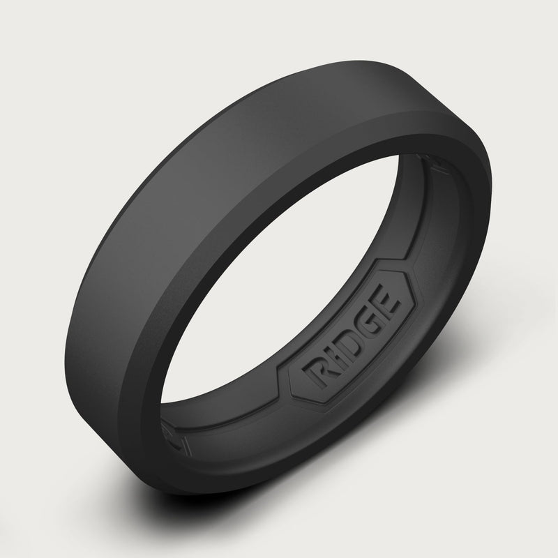 6mm Silicone Ring Set - Royal Black
