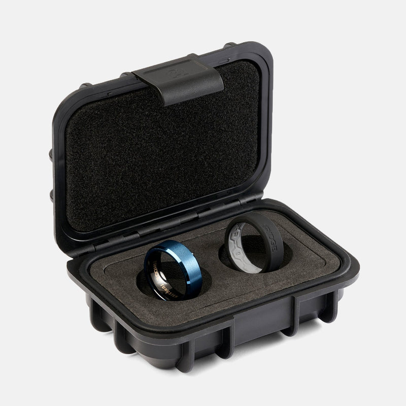 8mm Beveled Ring Set - Alpine Navy